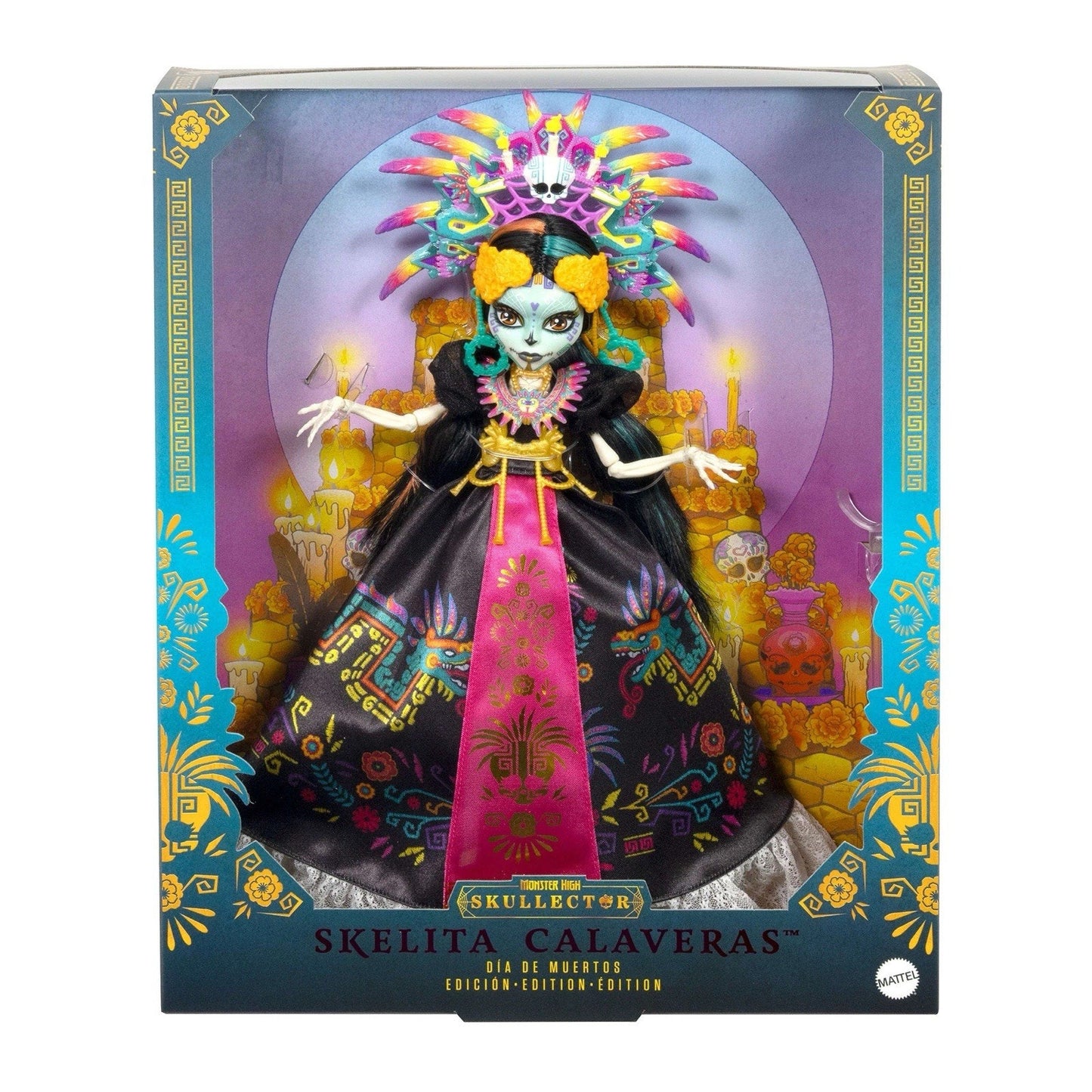 🔥Monster High Doll Skelita Día de Muertos 2025 Calaveras Aztec Headdress BNWT🔥