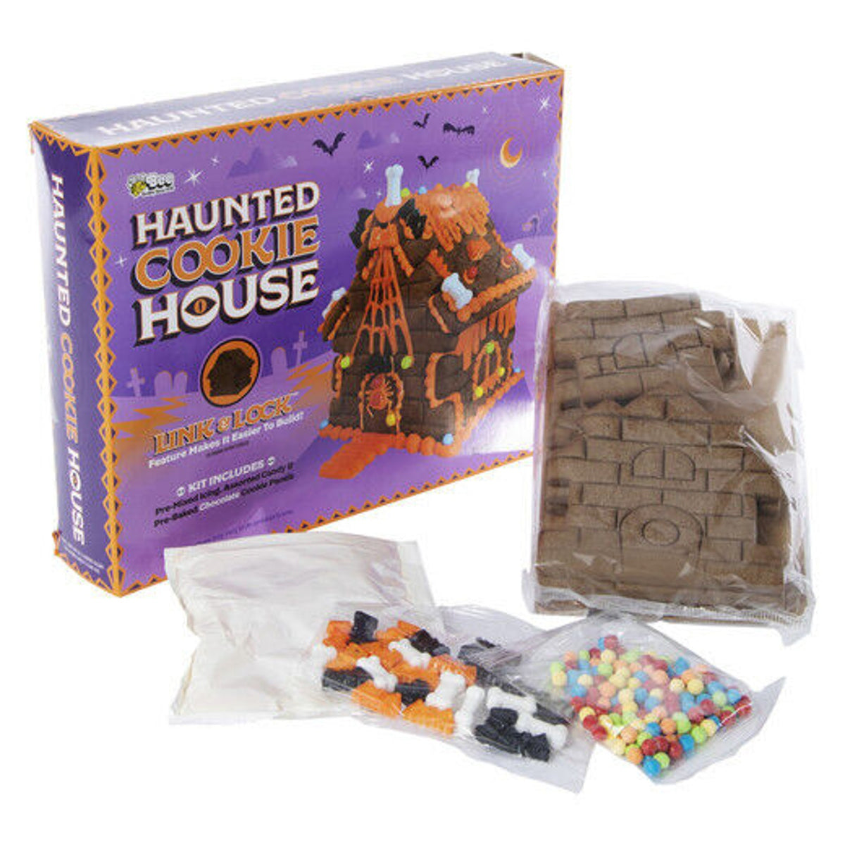 🔥Bee Int'l Chocolate Haunted Cookie House Link & Lock 28 oz BNIB🔥