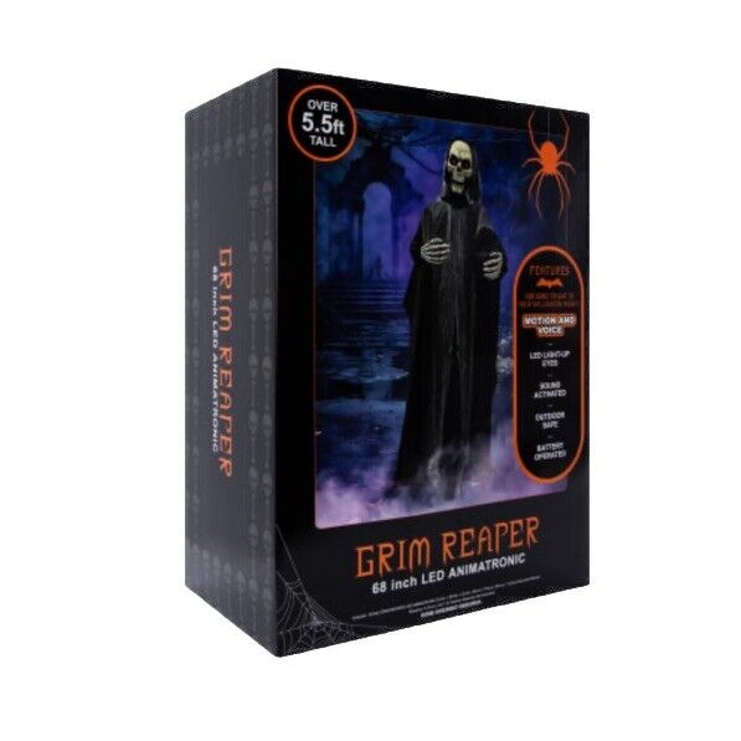 🔥Grim Reaper LED Sound Activated Moving Animatronic 5.5ft BNWT🔥