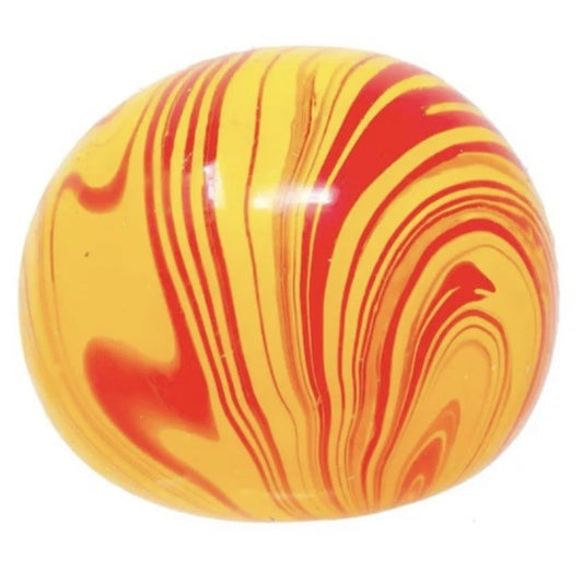 🔥 Cubee 2.5 Inch Marbled Round Sugar Squish Slow Rise Sensory Toy YELLOW NWT🔥