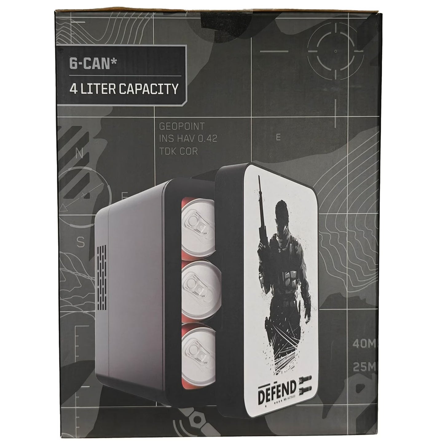 🔥Call of Duty Defend Lenticular 4L 6-Can Mini Fridge White BNWT🔥