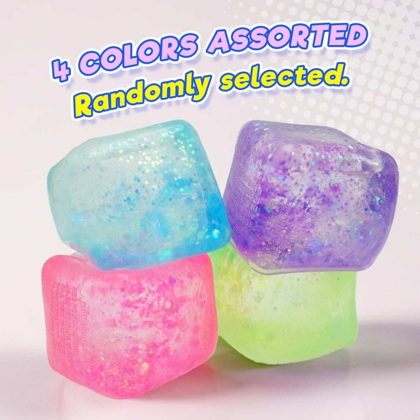 🔥Irresquishtible! Kool Kube Squishy Viral Glitter Cube Fidget Toy BNWT🔥