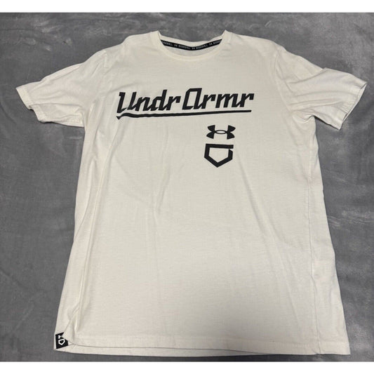 🔥Under Armour Baseball Long Sleeve T-Shirt Men Medium White💥