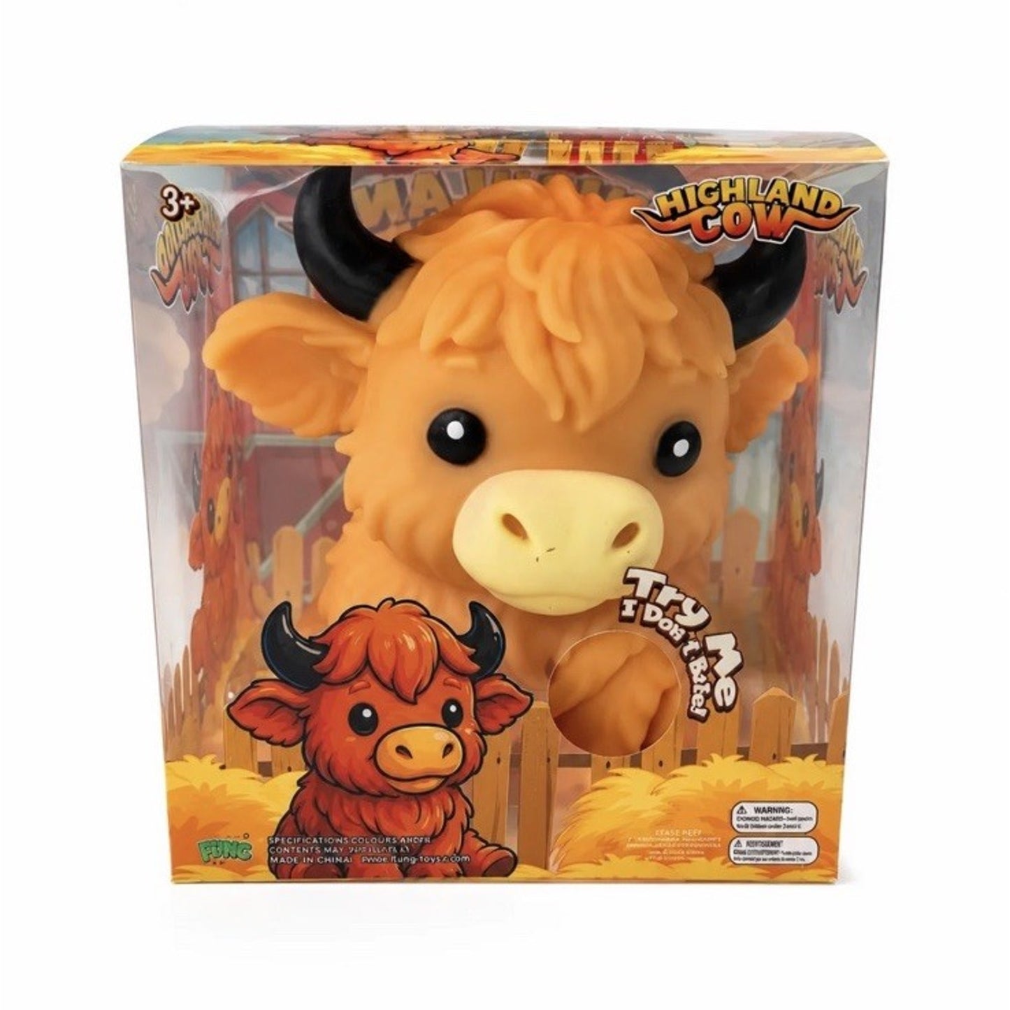 🔥Highland Cow Slow Rising Squeezy Stress Ball Fidget Toy BNWT🔥