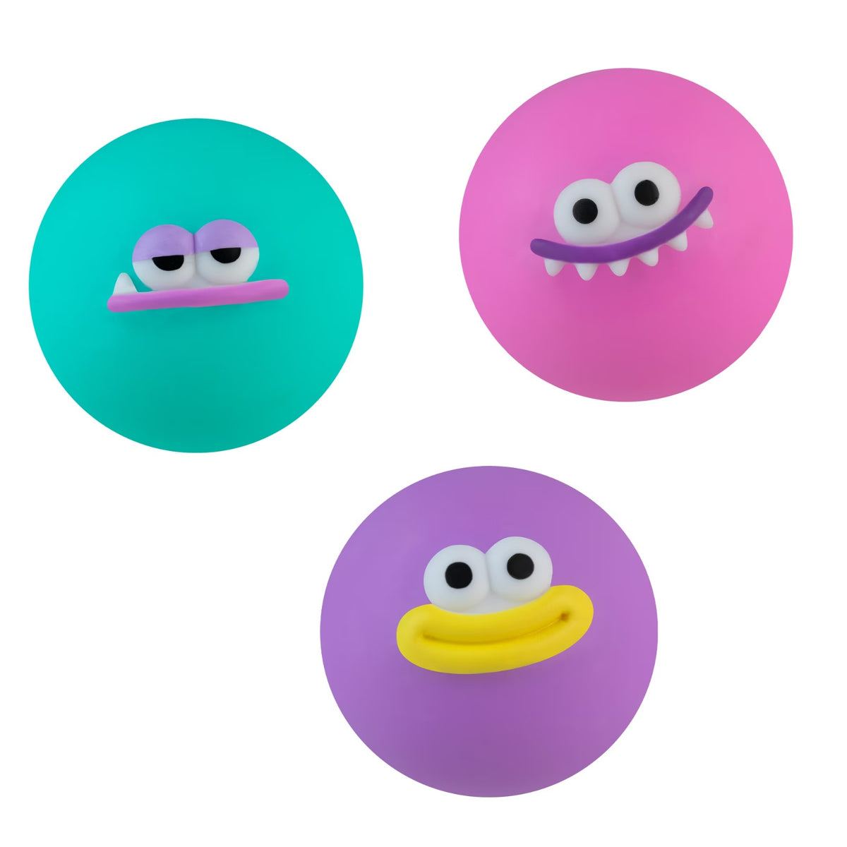 🔥VIRAL Squishy ORB Easy Squeezy Funny Face Squishy Stress Balls 3pk BNWT🔥