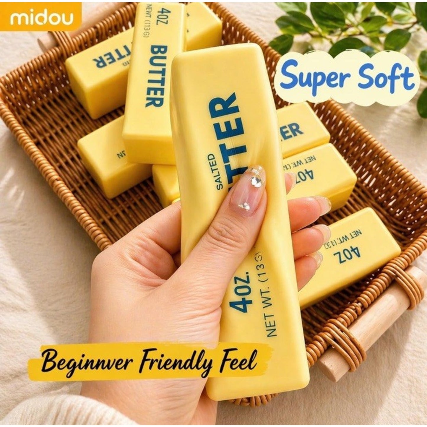 🔥 Midou Slow Rising Dumpling Squishy Butter Squeeze Toy BNWT🔥