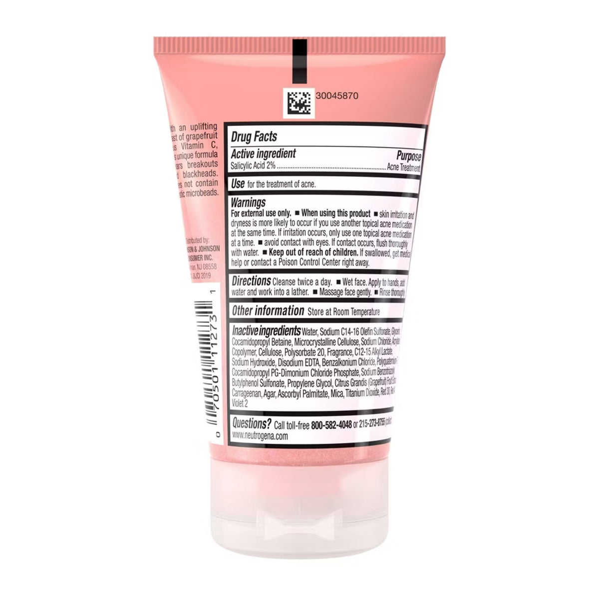 🔥Neutrogena Oil Free Pink Grapefruit Acne Face Wash with Vitamin C BNWT🔥