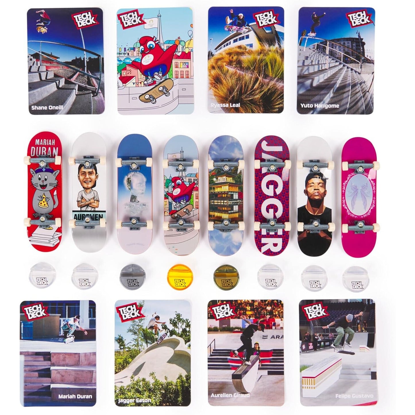 🔥Tech Deck Competition Legends 8-Pk Mini Skateboards Olympic Games Paris 2024🔥