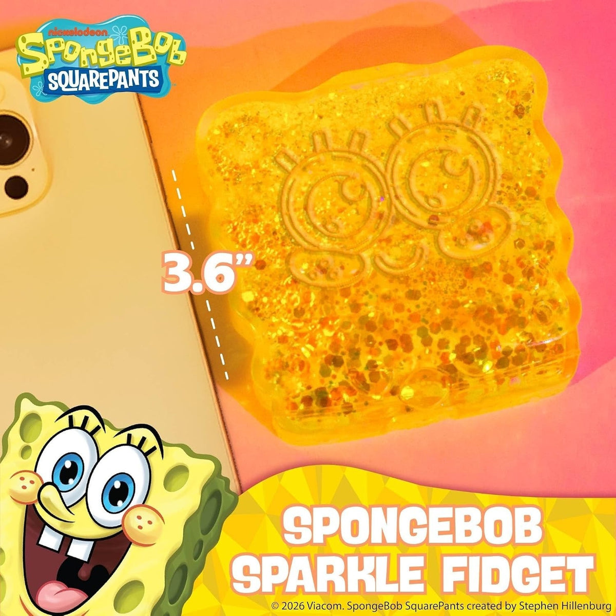 🔥SPONGEBOB Gelli Gels Scented Squishy Sensory Toy YELLOW BNWT🔥