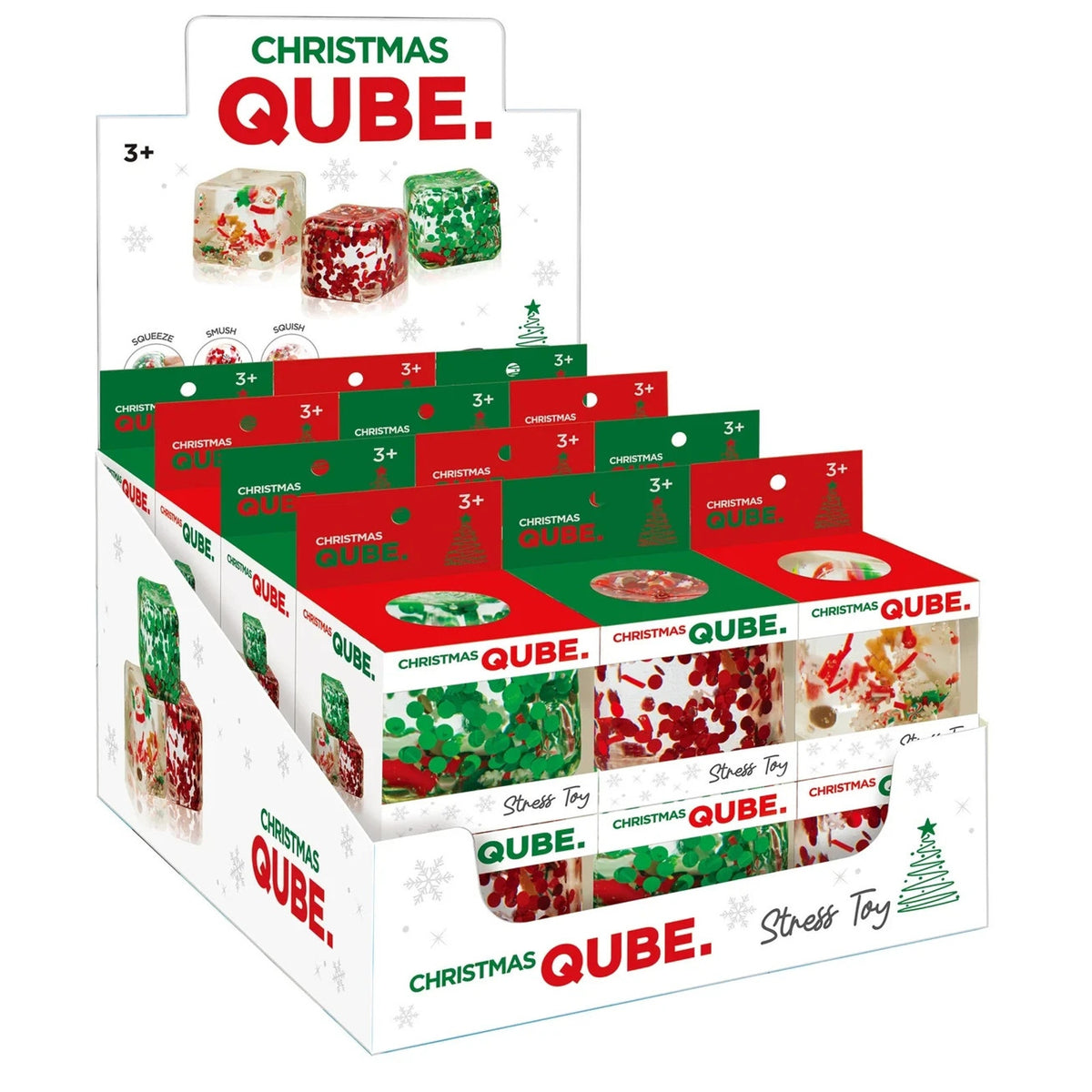 🔥Master Toys Christmas Squishy QUBE Stress Toy Holiday Rare RED BNWT🔥