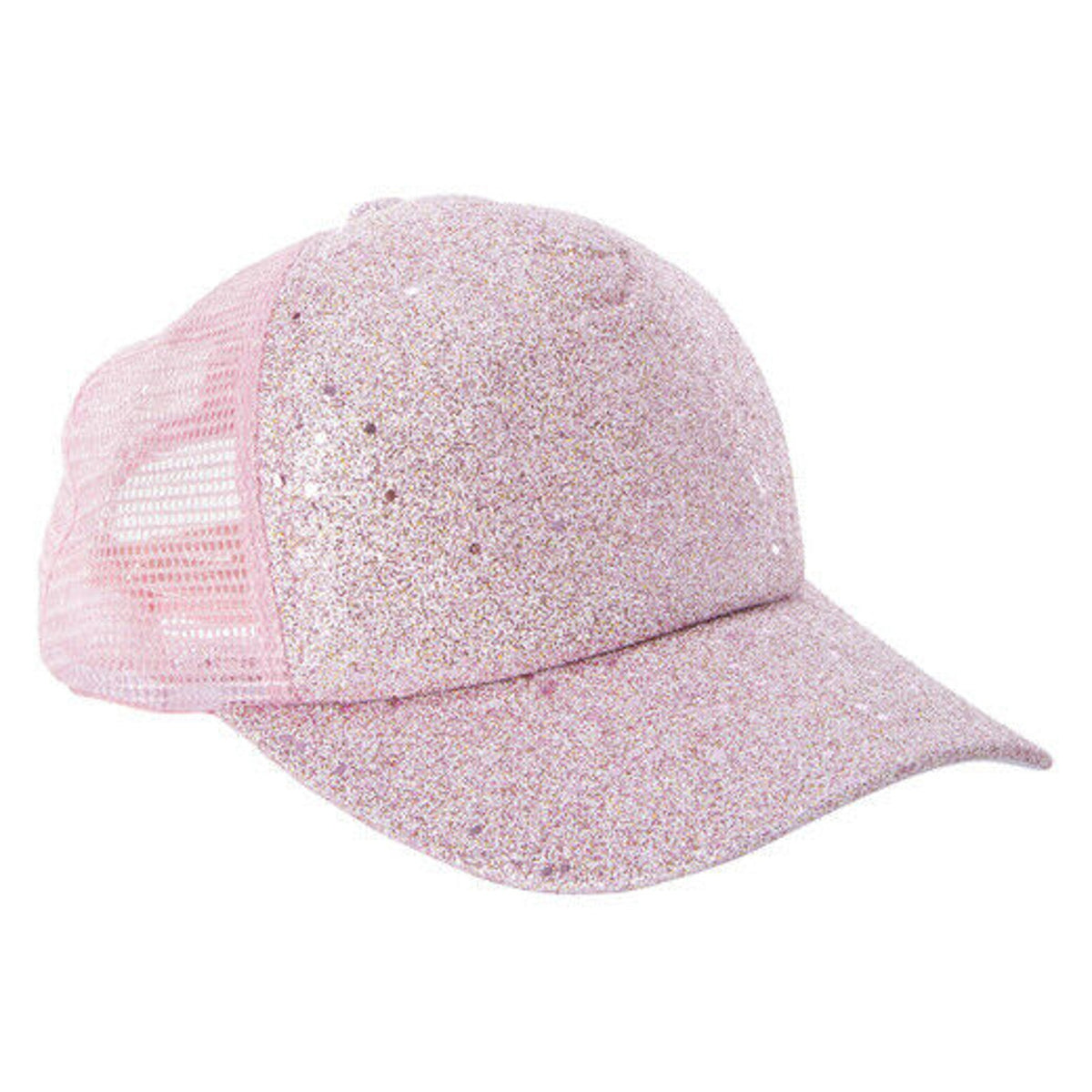🔥Pink Glitter Trucker Baseball Cap/Hat Barbie Colors HOT BNWT🔥