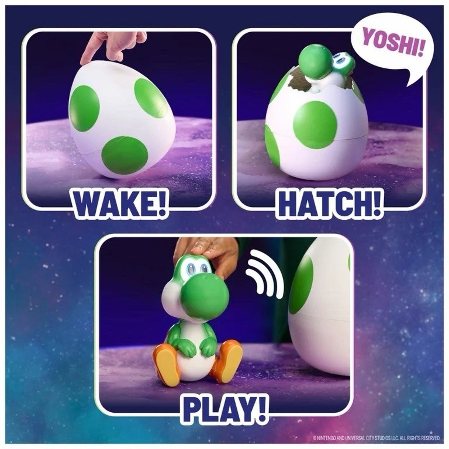 🔥Hatchin' Yoshi The Super Mario Galaxy Movie Interactive Yoshi Figure BNWT🔥