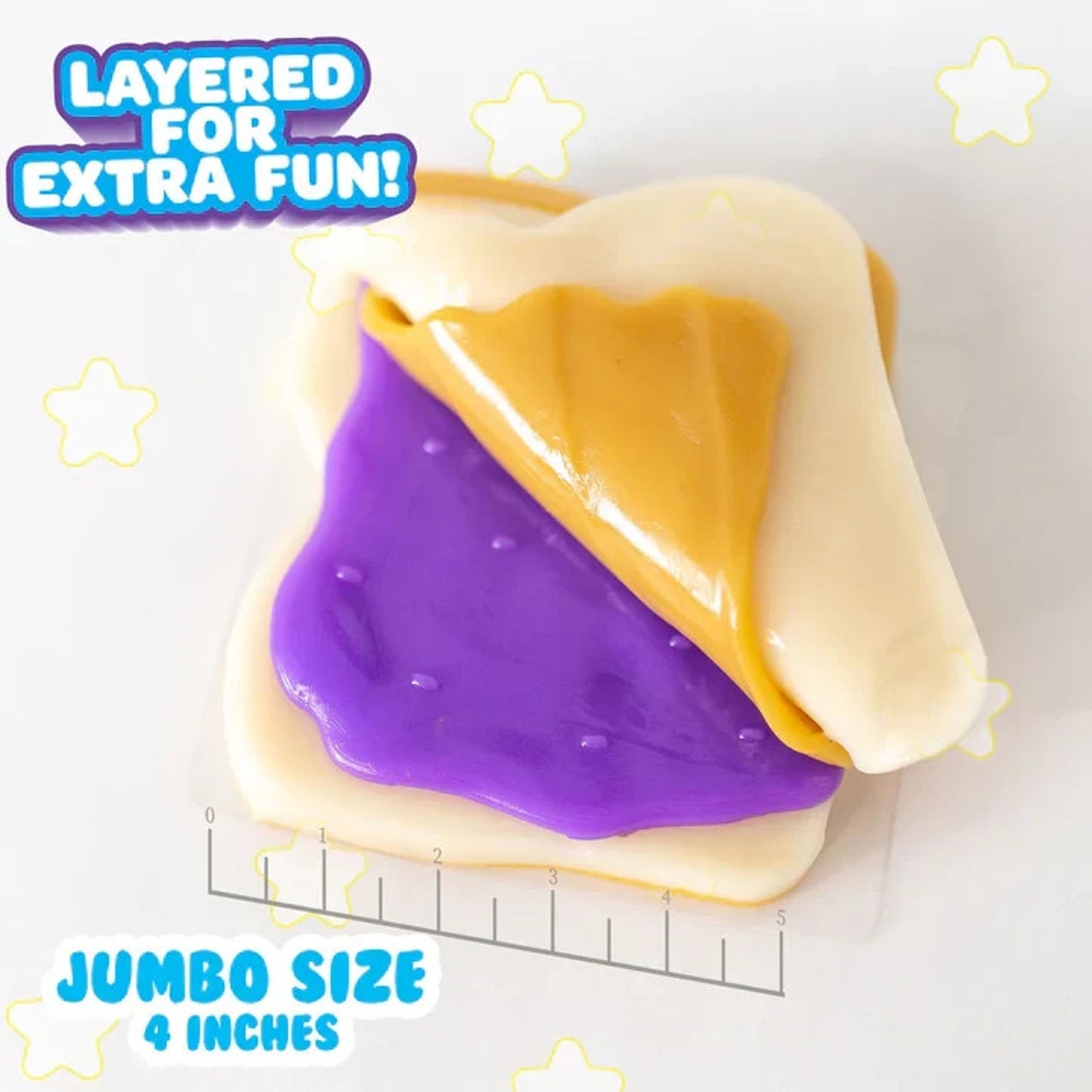 🔥MushMeez Taba Squishy- Peanut Butter & Jelly PB&J 4" Squish BNWT🔥