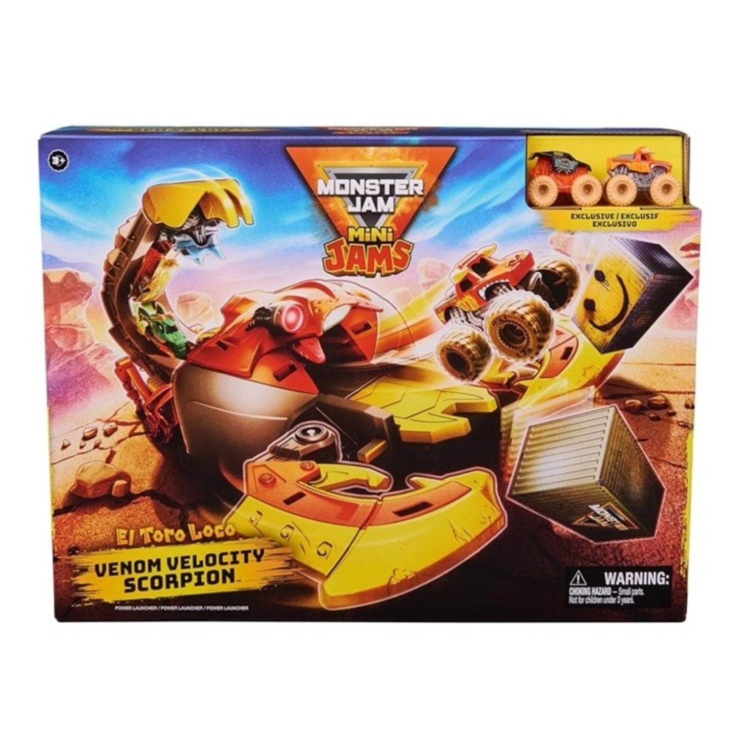🔥Monster Jam Mini El Toro Loco Venom Velocity Scorpion Playset + Die Cast NWT🔥
