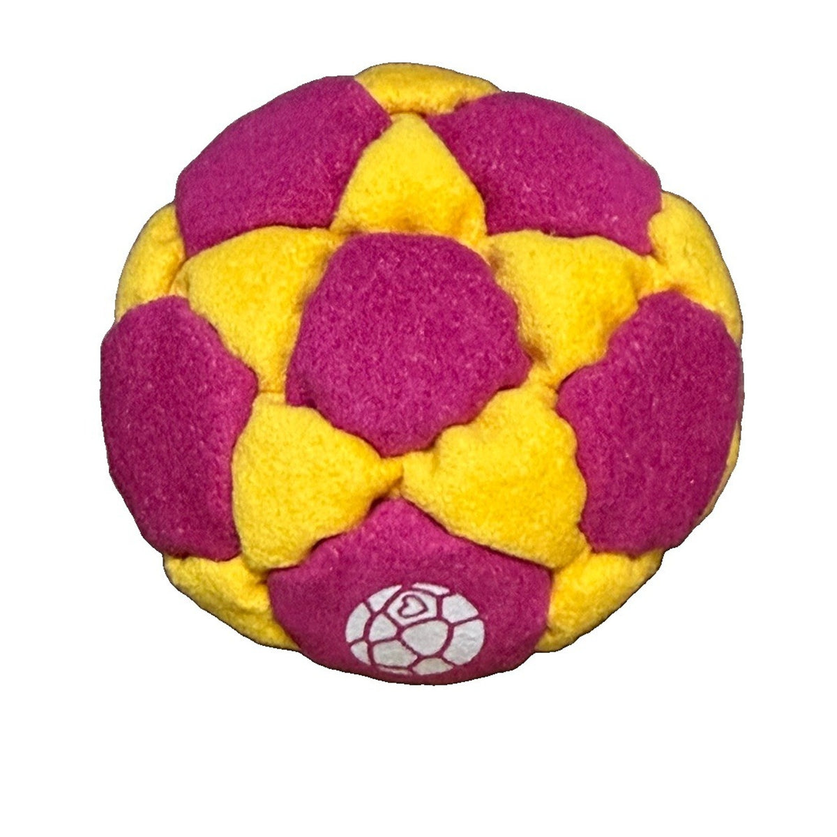 🔥Haniabag Odyssey 32 Panel Footbag Hacky Sack PINK/YELLOW BNWT🔥