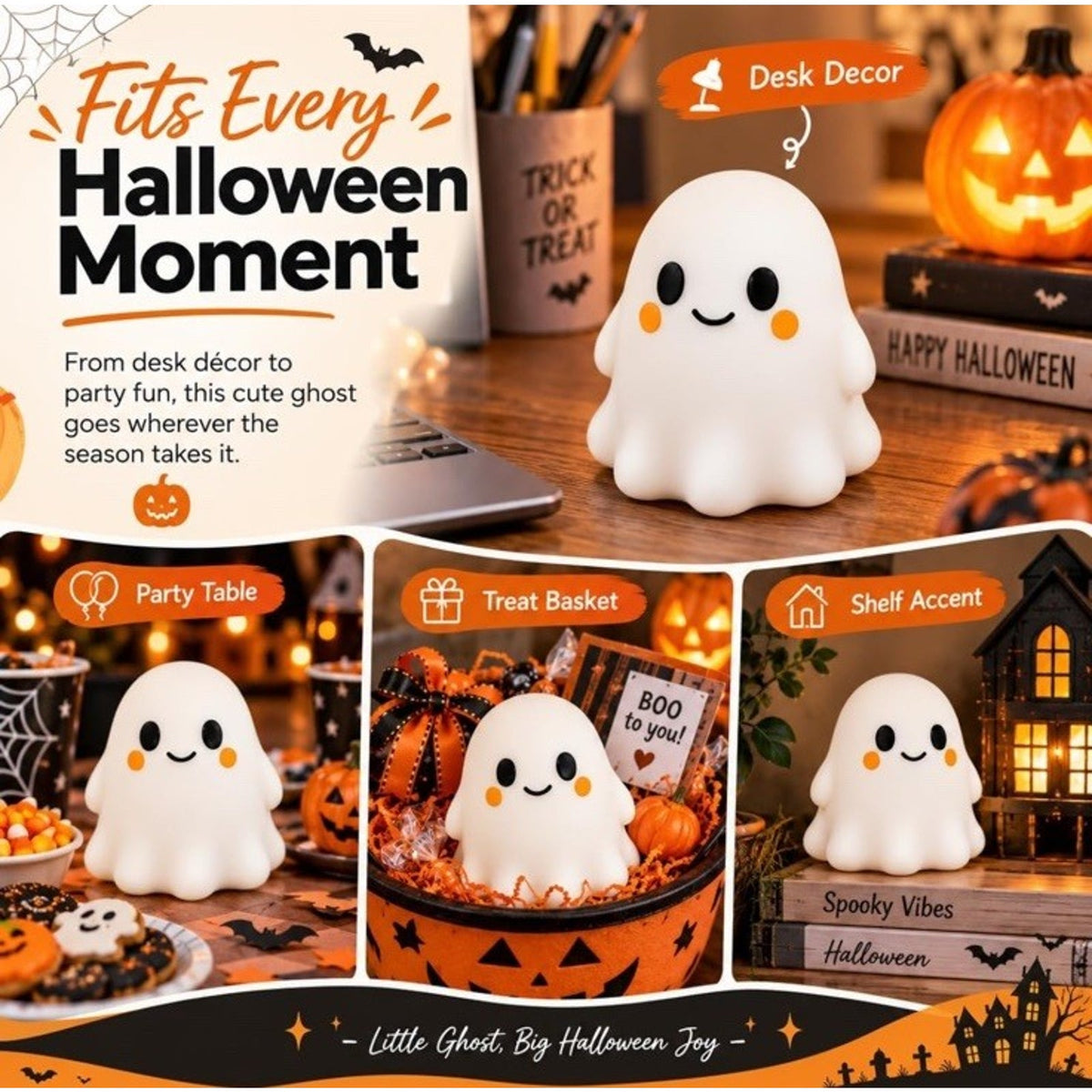 🔥Ghost Squishy White Ghost Squeeze Toy BNWT🔥