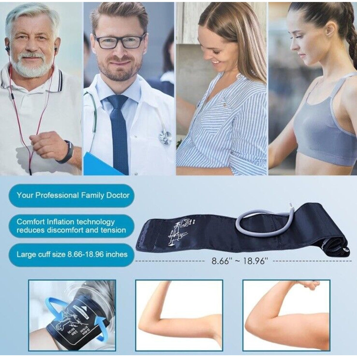 🔥Large Upper Arm Automatic Digital Pressure Monitor Cuff🔥