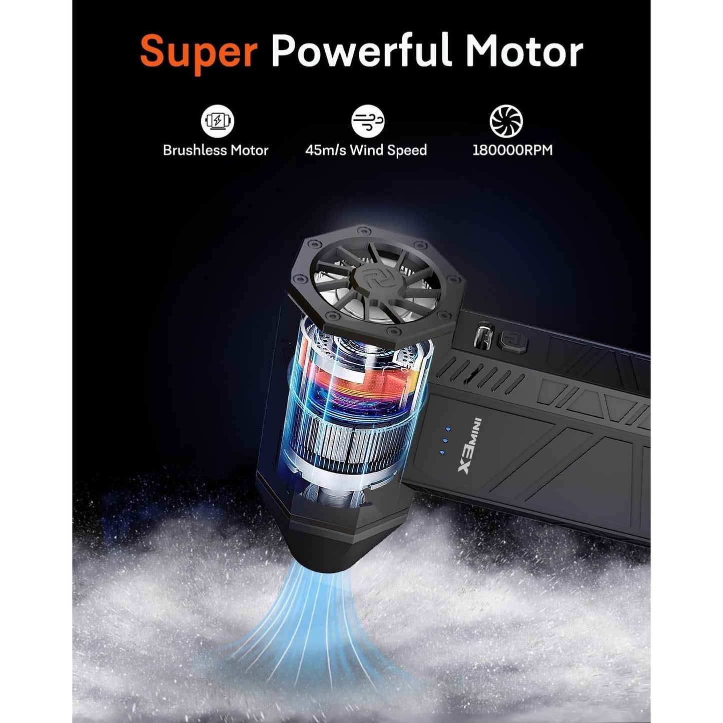 🔥Compressed Air Duster 180000RPM Electric Rechargeable Cordless Black BNWT🔥