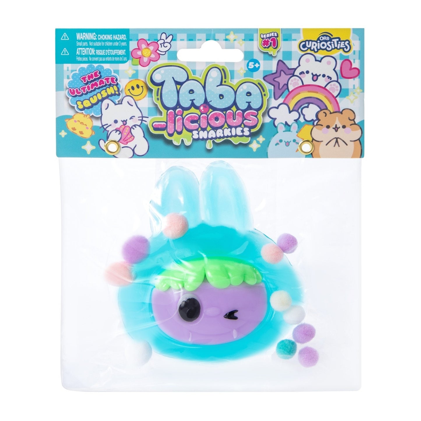 🔥Orb Curiosities Taba-licious BUNNY Snarkies Teal Squishy Sensory Toy BNWT🔥