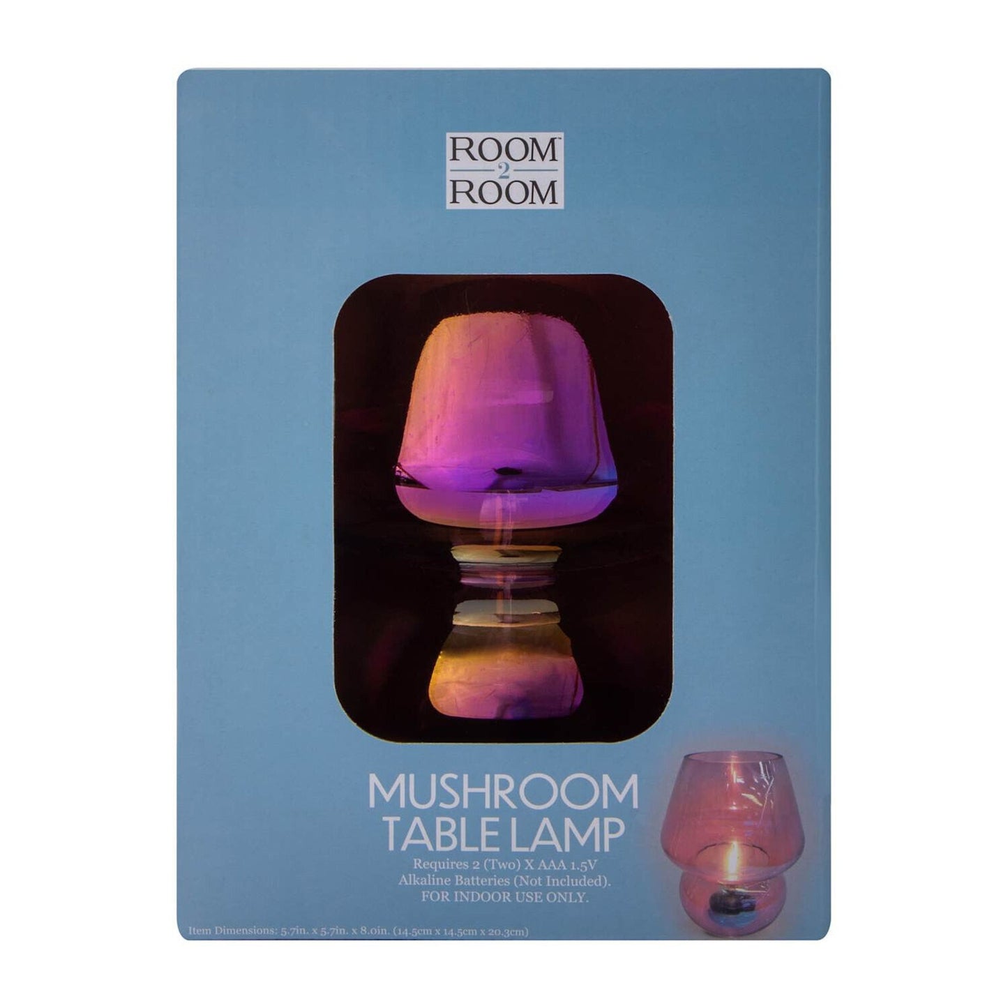 🔥Valentines Day Pink Mushroom Shaped Glass Lamp 5.62 x 7.8 BNWT🔥