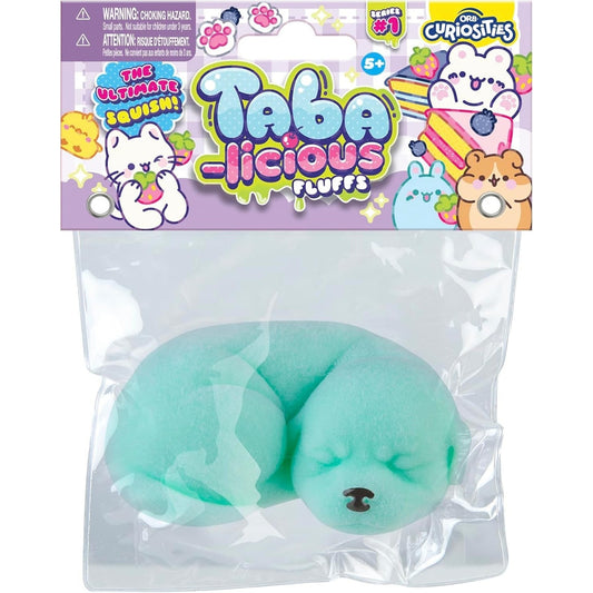 🔥Taba-Licious Curiosities Fluffs Dog Squeeze Squishy Toy Green BNWT🔥