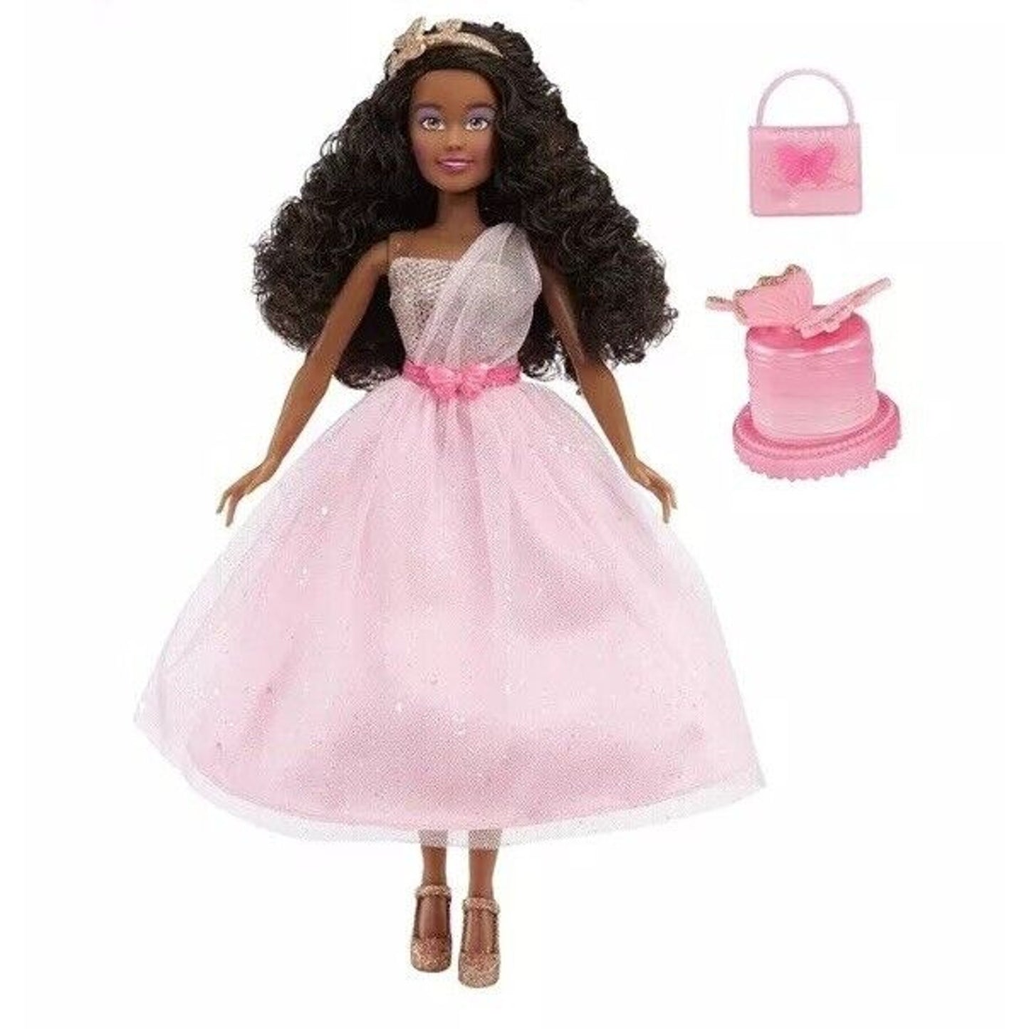 🔥MGA Ent Dream Ella Let's Celebrate Doll - Yasmin Pink & Gold Glitter BNWT🔥