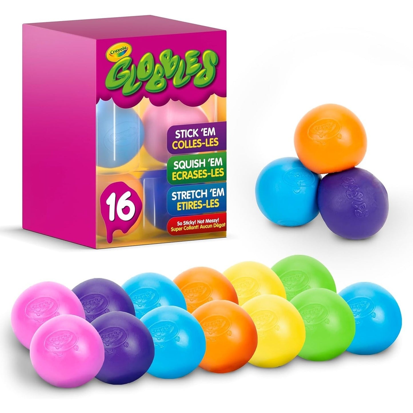 🔥Globbles Fidget Toy 16 Count Crayola Sticky Ball BNWT🔥