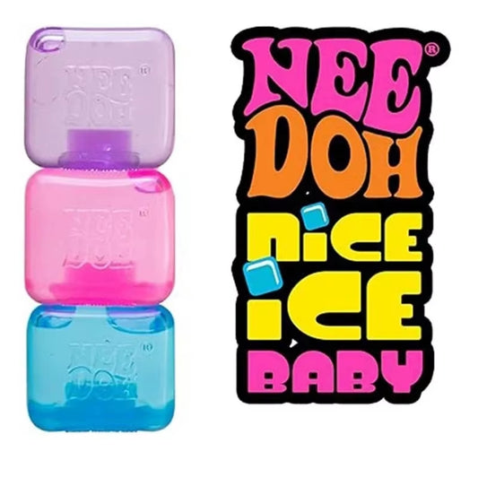 🔥NeeDoh Nice Ice Baby Sensory & Stress Super Solid Squeeze Toy 1.25" 3Pk BNWT🔥