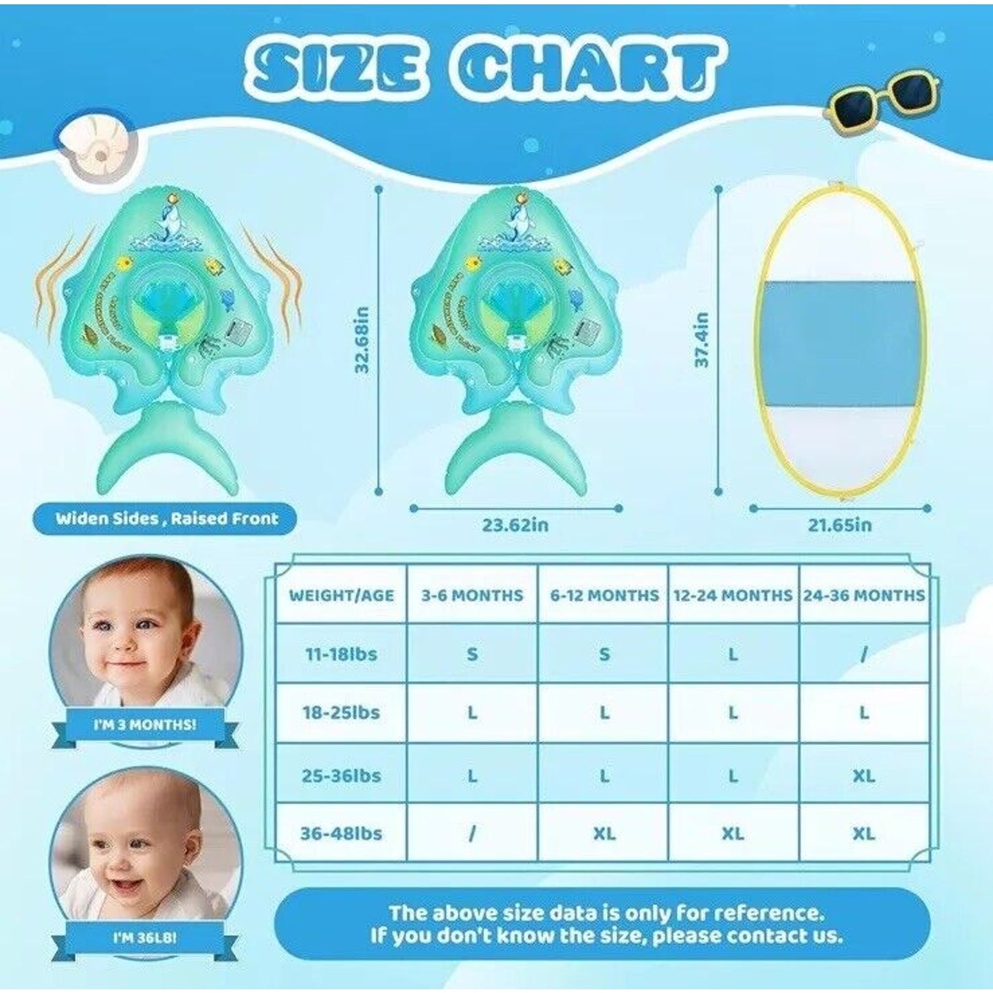 🔥No Flip Baby Swimming Float with UPF50+ Sun Canopy Baby Floats for Pool NWT🔥