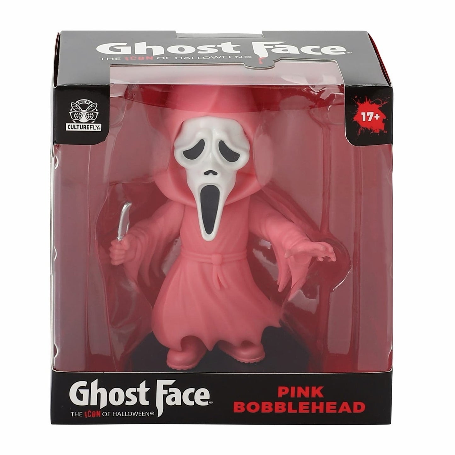🔥CultureFly Ghost Face Bloody Bobblehead Set of 2 Pink & Black Scream BNWT🔥