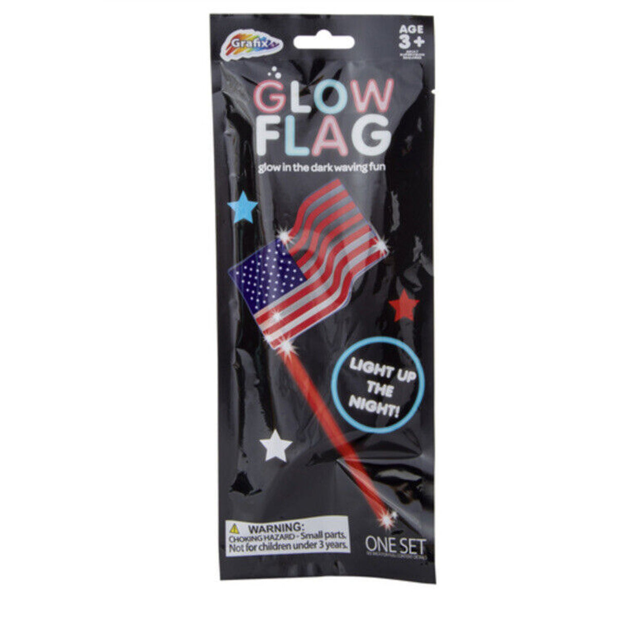 🔥Glow Stick 4th of July American USA Flag Party Favors 3-Pack (Red) BNIP🔥