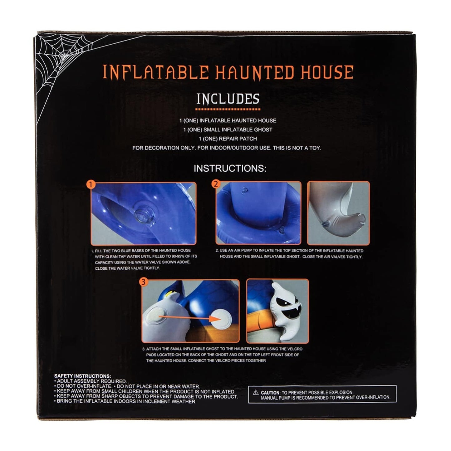 🔥Halloween Inflatable Haunted House 78.74in x 17.71in x 94.48in BNWT🔥