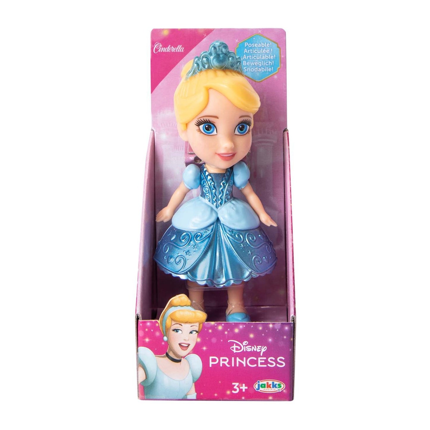 🔥Jakks Disney Princess Cinderella Mini Toddler Doll Posable Figure BNWT🔥