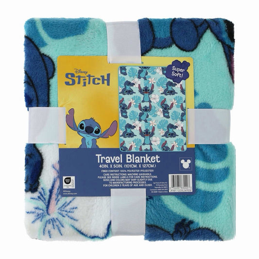 🔥Disney Stitch Travel Blanket 40in x 50in BNWT🔥