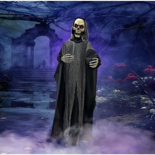 🔥Grim Reaper LED Sound Activated Moving Animatronic 5.5ft BNWT🔥
