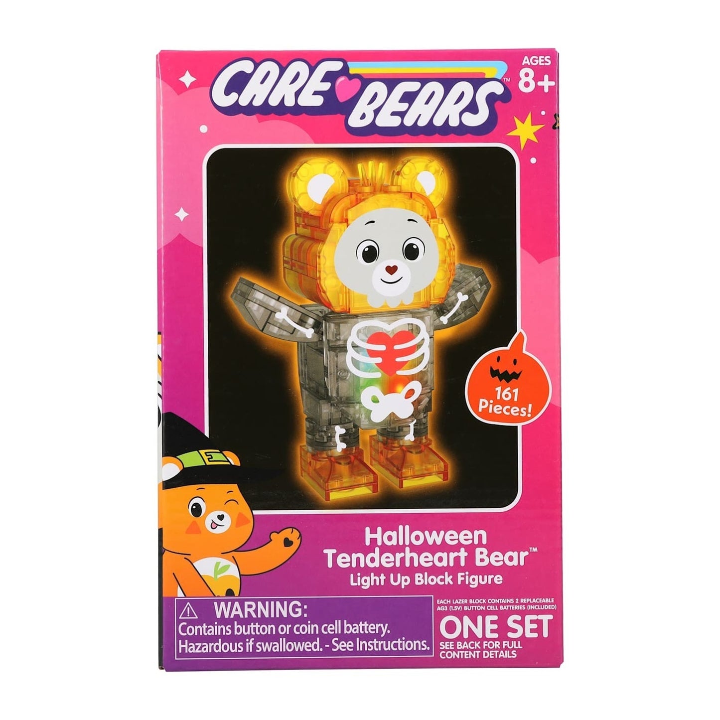 🔥Care Bears Halloween Tenderheart Bear Light Up Block Figure BNWT🔥