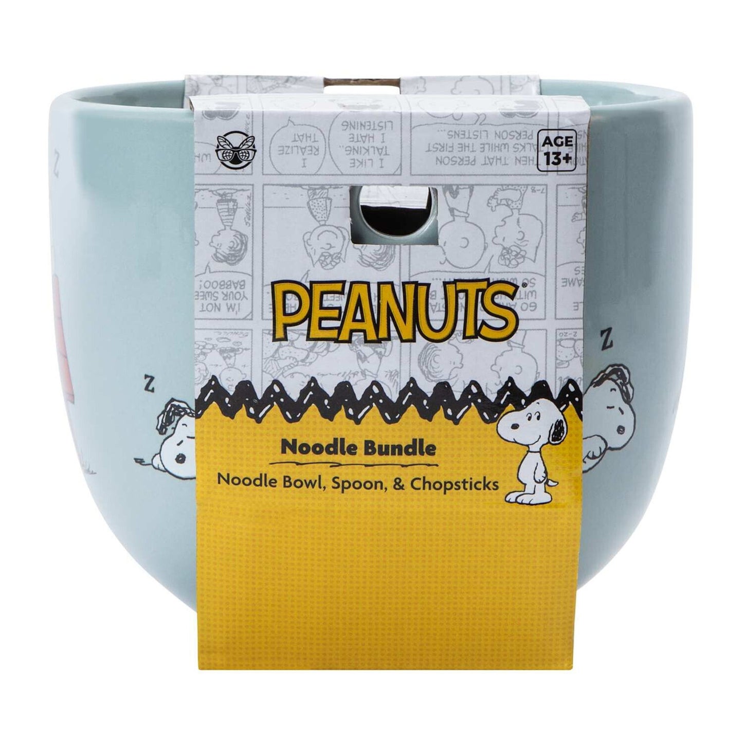 🔥Snoopy Ramen Noodle Bowl with Spoon & Chopsticks 16oz Ceramic BNWT🔥