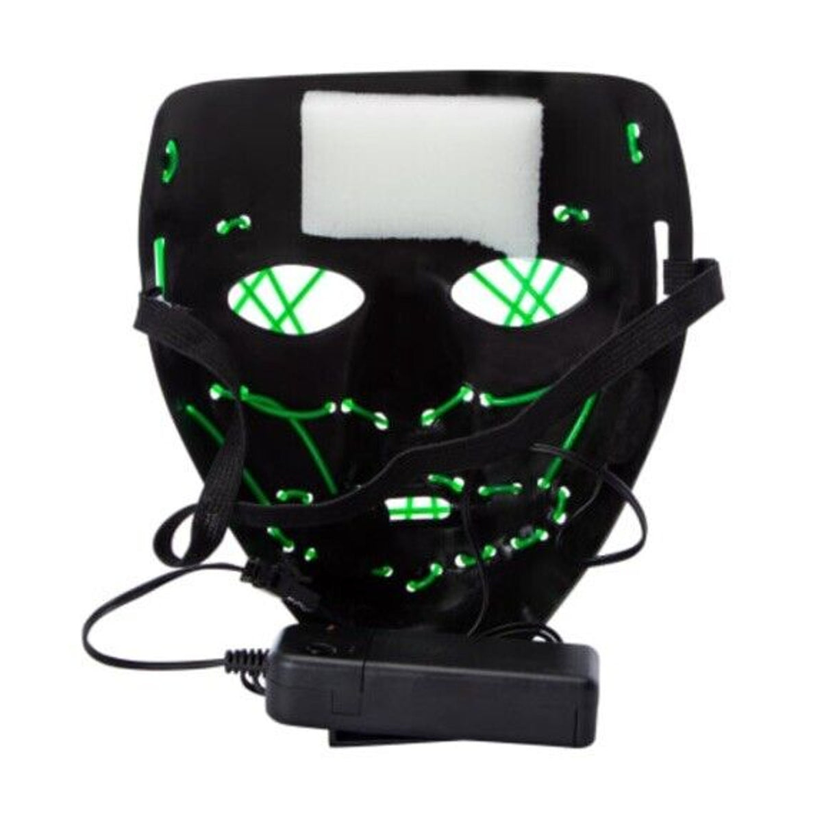 🔥Creepy LED Halloween Mask GREEN BNWT🔥