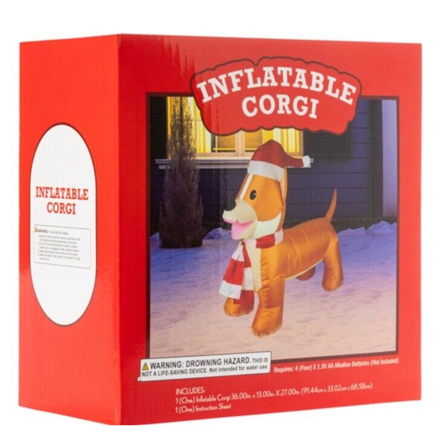 🔥Inflatable Corgi Indoor/Outdoor Christmas Decor BNWT🔥