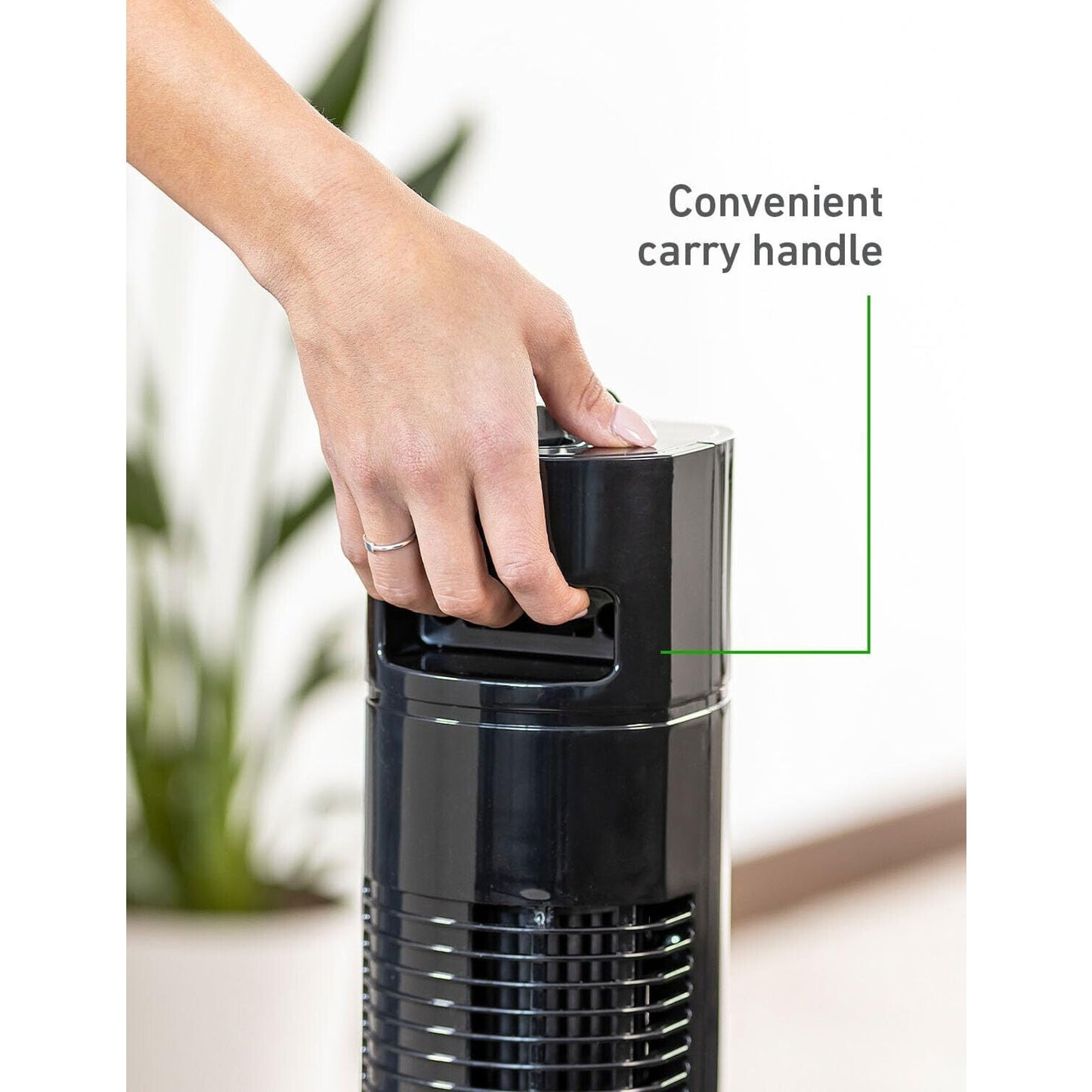 🔥HOLMES 31" Manual Tower Fan 70° Oscillation 3 Speed 2-Hour Auto Shut-Of