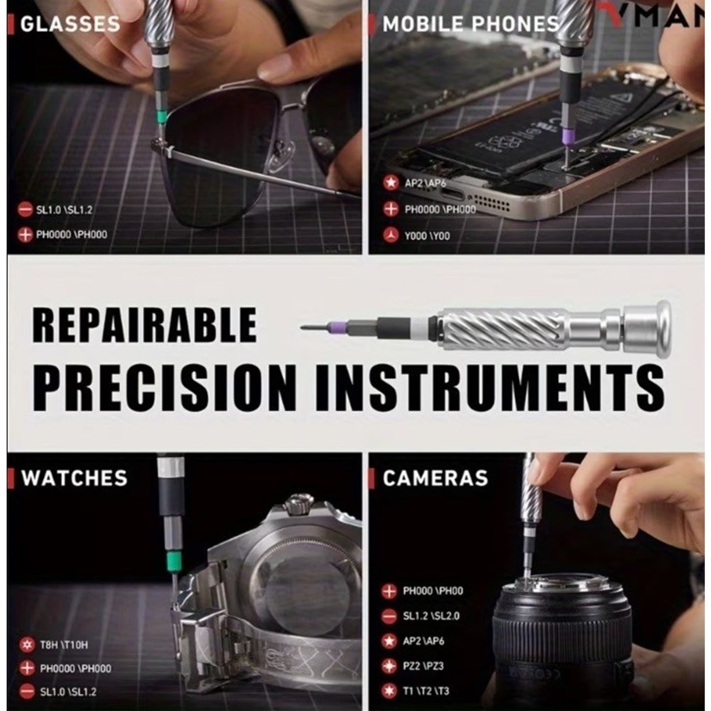 🔥VMAN 66 in 1 Multifunction Ratchet Screwdriver Set Magnetic Bits BNIB🔥