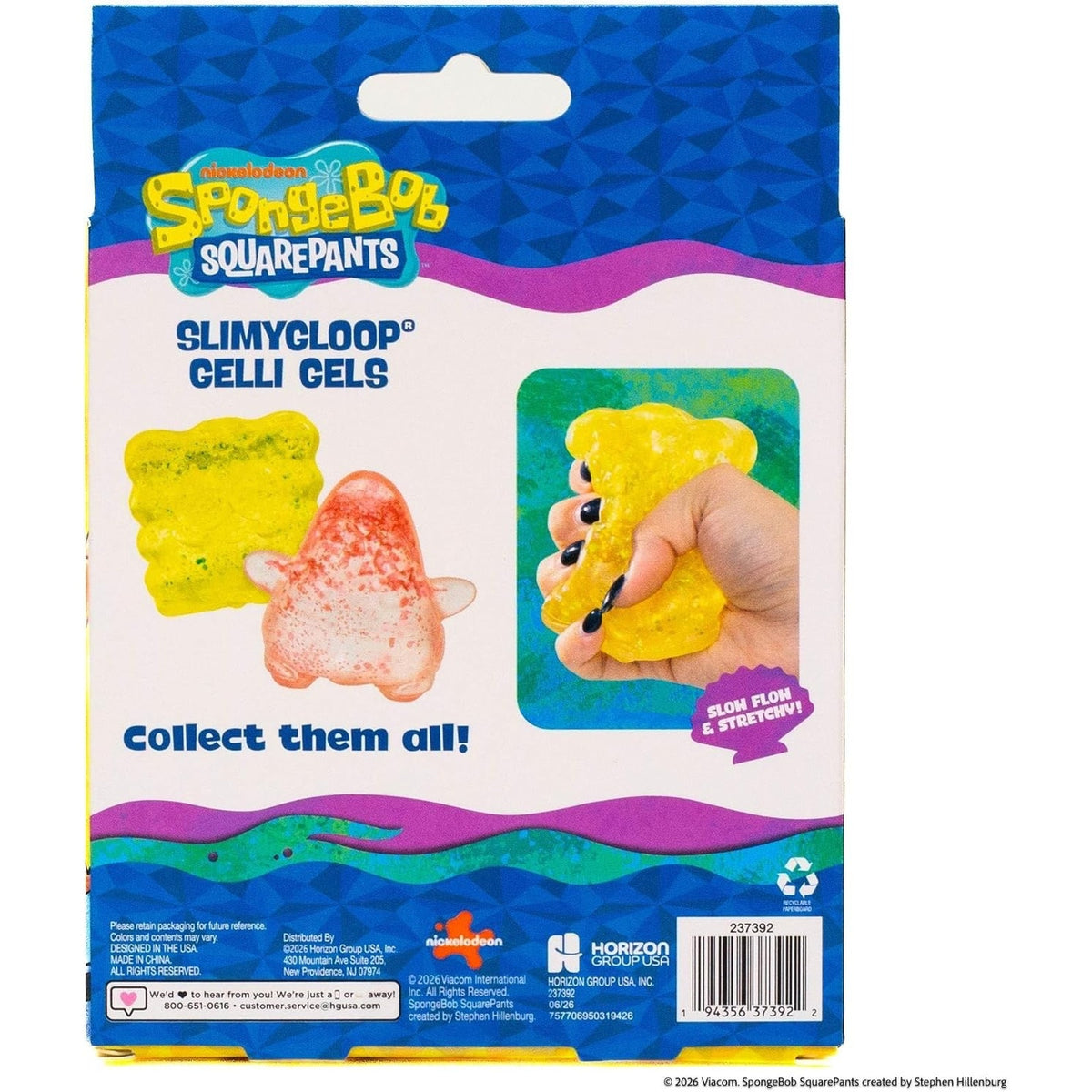 🔥SPONGEBOB Gelli Gels Scented Squishy Sensory Toy YELLOW BNWT🔥