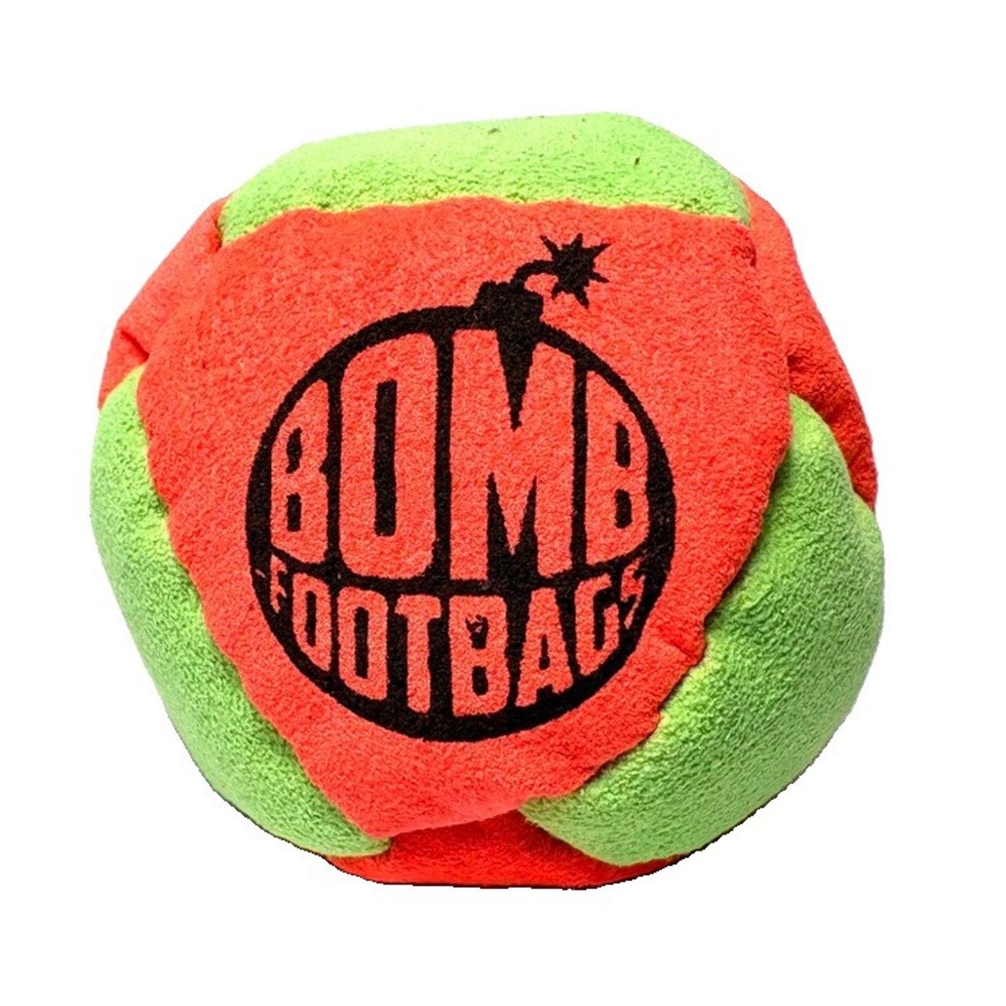 🔥Bomb Footbags The Blast Hacky Sack Footbag BRIGHT ORANGE/BRIGHT GREEN BNWT🔥