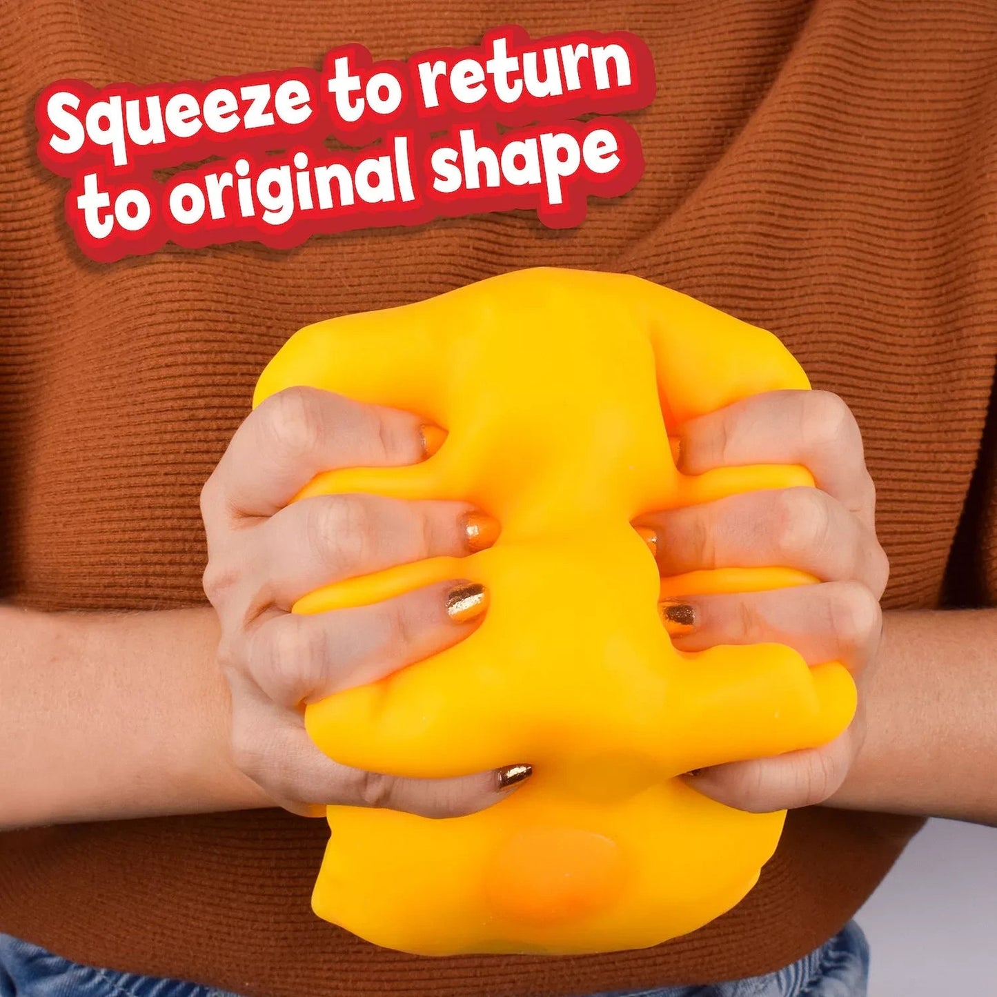 🔥Giggle Zone Squeeze Cheese Block Large Squishy Sensory Fidget Stress BNWT🔥