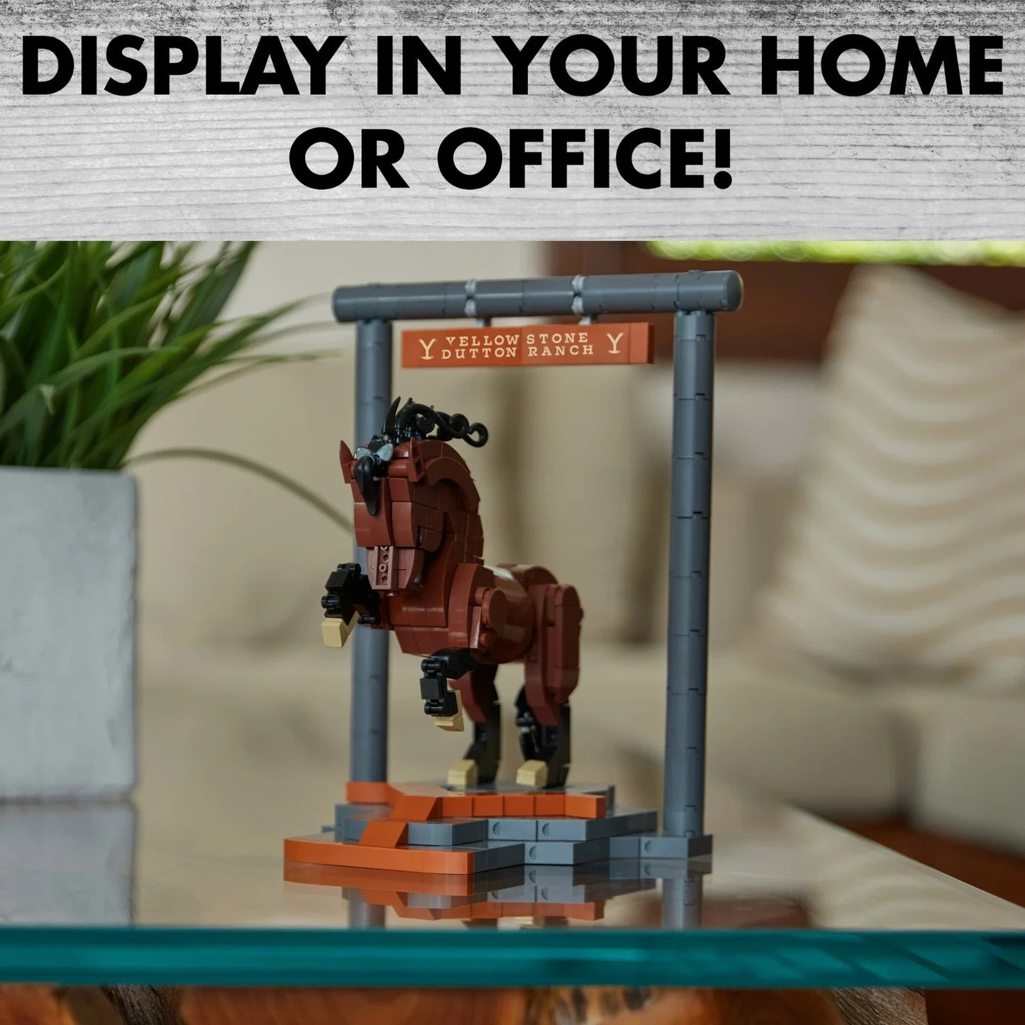 🔥Yellowstone x Brickcraft Horse/Stallion Statue (Paramount) 554pcs Blocks NWT🔥