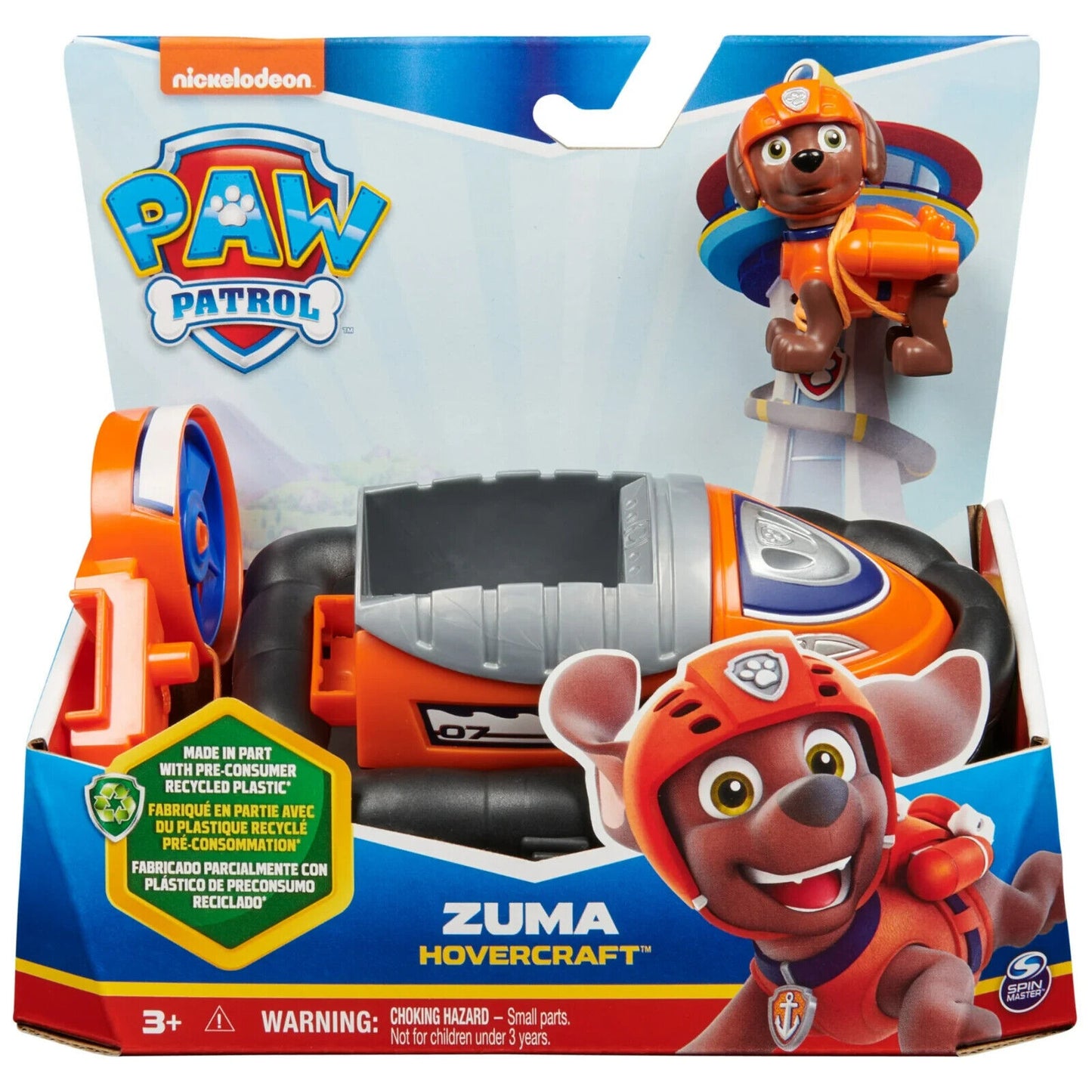 🔥Paw Patrol Zuma S Hovercraft Toy Vehicle With Collectible Action Figure💥