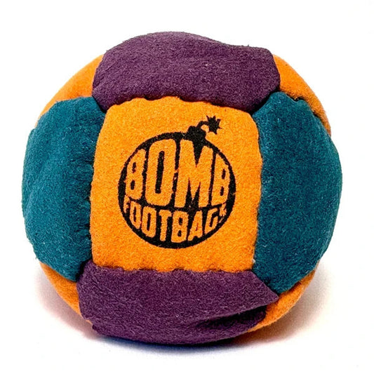 🔥Bomb Footbags The Burst Pro Hacky Sack Footbag Orange/Purple/Teal BNWT🔥