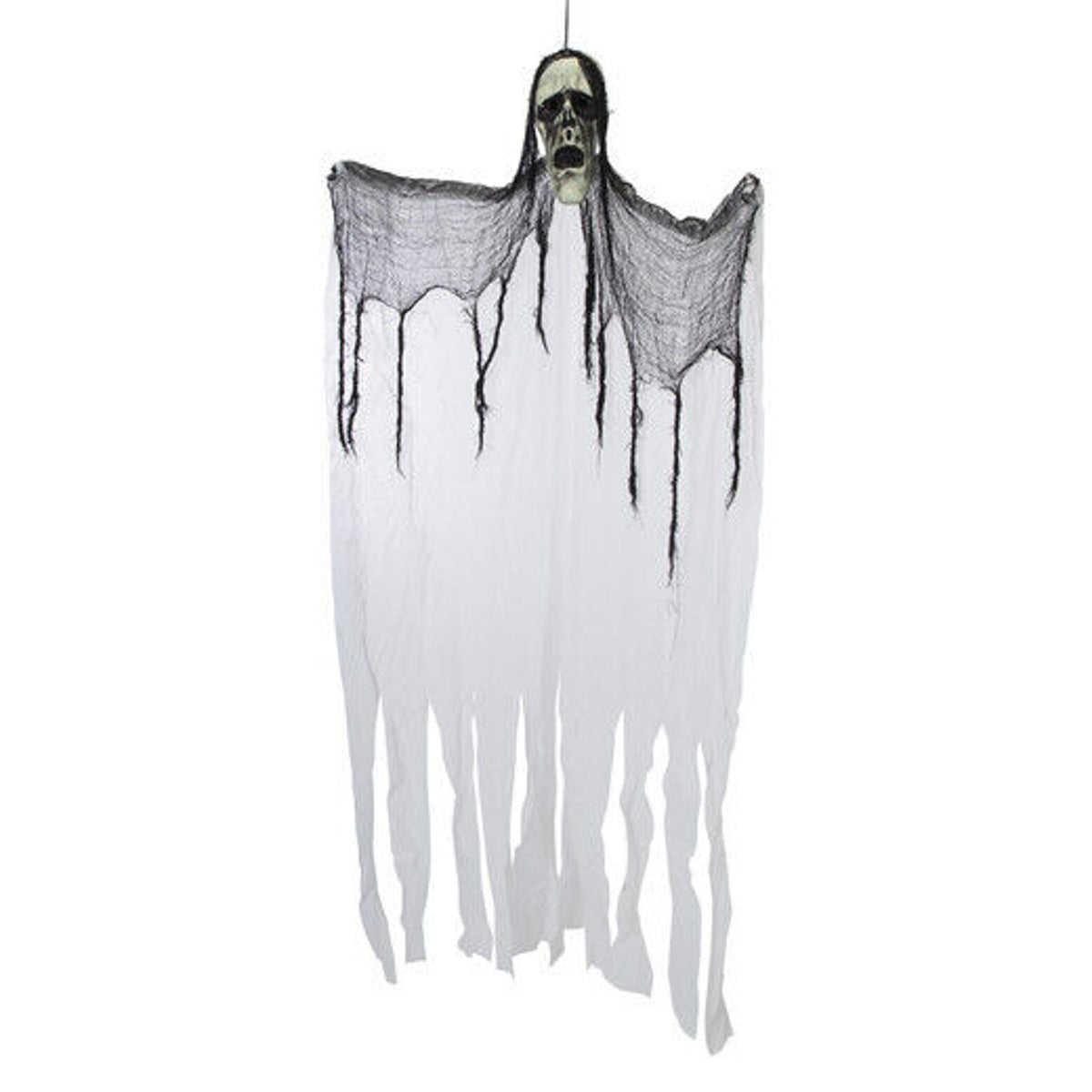 🔥Halloween Poseable 5’ Skeleton Ghost w/ Motion Act Light Up Eyes & Sound NWT🔥