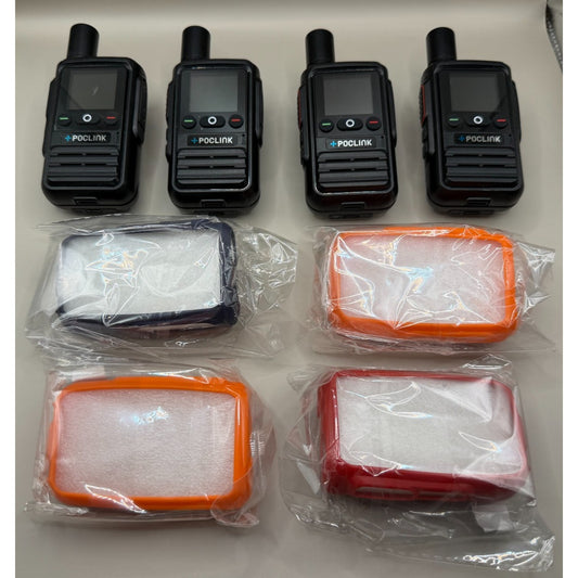 🔥POCLINK POC-1 Radio (4 Pack) Global POC LTE/FRS Radios + Extras 🔥