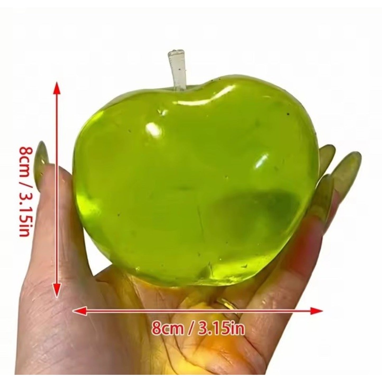 🔥Squishy Green Apple Stress Ball Soft Fidget Sensory Toy Slow Reb BNWT🔥